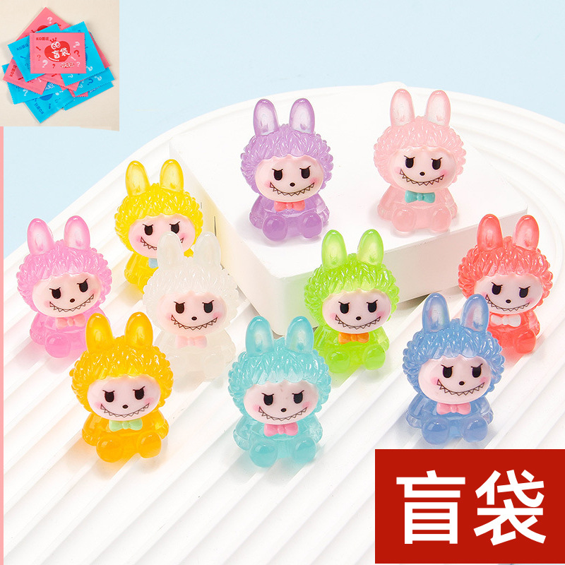 Luminous stereo fabric mixed hair blind bag style-one pack
