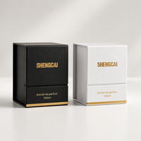 Boîte cadeau rigide magnétique pliable de luxe avec logo de marque personnalisé pour l'emballage de flacons de parfum