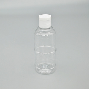 Clear Plastic <b>Bottle</b> 120ml <b>Flip</b> <b>Top</b> Cap Cylinder Shape For Personal Care Cosmetic Packaging Serum Dispensing - Product Image 1