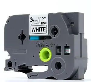 Zwart Op Wit Printen Lint/Label Tape 24Mm Tze -251 Tz 251 Tze251 Compatibel Voor Broer P-Touch Printer Maker