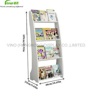 Étagère sur pied double face métallique à 4 niveaux, pour usage léger, pour étagères de supermarché. - Product Image 3