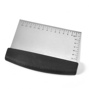 Grattoir à pâte à pizza en acier inoxydable de 6 pouces avec échelle de mesure, prix d'usine en gros personnalisé - Product Image 3