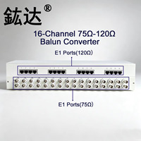 Convertisseur Balun E1 1-16 canaux, port E1, 75 ohms à 120 ohms