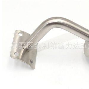 Soporte de barandilla de acero inoxidable F-1058 en forma de L, diseño moderno cepillado para escaleras con base de hormigón - Product Image 4