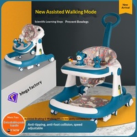 Marche-bébé en plastique pour enfants de 1 à 3 ans, garçons et filles, chariot d'équilibre trois-en-un avec capacité de charge de 10 kg