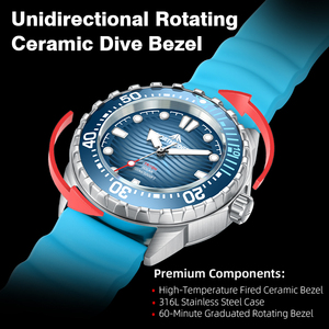Orologio da Polso North Edge TRITON di Lusso a Energia Solare, Quarzo, Sportivo, Impermeabile 300m, per Immersioni Profonde, con Cinturino in Silicone per <span class=keywords><strong>Uomo</strong></span> - Product Image 2