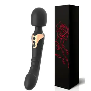 Gelances <span class=keywords><strong>Double</strong></span> Head AV Wand Ukuran Besar Vibrator Kuat Motor Ganda Silikon Wand Pemijat Titik G 10 Mainan untuk <span class=keywords><strong>Stimulator</strong></span> Pasangan - Product Image 1