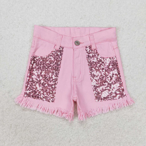 Shorts de Mezclilla para Niñas de 3 a 16 Años, Pantalones Cortos de Verano con Cintura Ajustable y Bolsillos, Venta al Por Mayor - Product Image 4