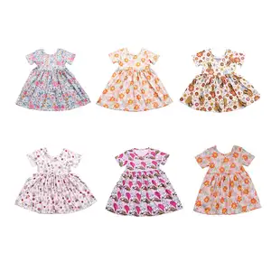 Venta al por mayor de alta calidad vestidos de niña dulce estilo niña fiesta princesa vestido de verano vestidos de niñas pequeñas