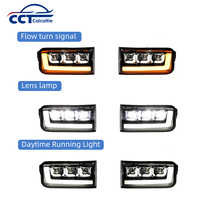 Faros Delanteros para Toyota Land Cruiser 2008-2015 FJ200 LC200, Luces de Circulación Diurna DRL LED, Luces Antiniebla LED Completas, Lámpara Delantera con Animación de Encendido