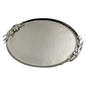 Bandeja de Servicio Rectangular de Acero Inoxidable Ecológica de Primera Calidad Daystar Trade, Moderna y Lujosa, Plateada, para Bodas - Product Image 1
