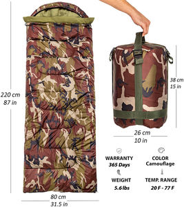 Nhà máy cung cấp giá rẻ giá ngoài trời bền ngụy trang chiến thuật mùa đông cắm trại bán buôn túi ngủ - Product Image 6