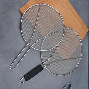 Penutup cipratan minyak saat menangkap daging 13 inci baja tahan karat pelindung percikan lemak layar percikan minyak untuk penggorengan - Product Image 1