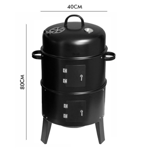Ahumador Vertical de Carbón 3 en 1, Parrilla de Barbacoa Premium para Exteriores, Parrilla Portátil de Carbón para Patio, Picnic y Jardín - Product Image 4