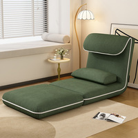 Sofá Cama Plegable Moderno de Corduroy, Asiento Reclinable Ajustable, Sillón Convertible para Sala de Estar y Uso Doméstico