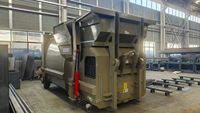 Camion benne à ordures diesel manuel 4x2 avec système de levage à crochet, compacteur, bac de collecte déchets, composants moteur et boîte de vitesses