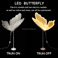 Papillon LED LUMINEUX 40CM / 60CM avec Ailes qui s'ouvrent/ferment automatiquement pour Décoration de Mariage, Fête, Anniversaire