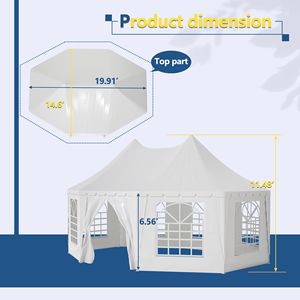 Carpa de Jardín Resistente para Bodas, Gazebo de PVC y Tela Oxford con Postes de Aluminio de 2000-3000 mm, Impermeable, para Verano - Product Image 5