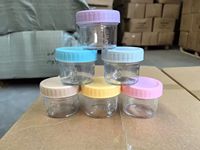 Bocaux en verre de qualité alimentaire de 4 oz pour aliments pour bébés, empilables, réutilisables, avec couvercles, pour yaourt, flocons d'avoine, préparation de repas