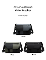 Sac bandoulière décontracté pour homme, grande capacité, en nylon imperméable, avec fermeture éclair, idéal pour le bureau et les activités de plein air, personnalisable avec logo, durable pour le quotidien