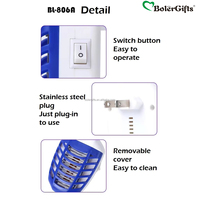 BolerGifts Destructeur d'insectes électrique et anti-moustiques, portée efficace de 40 pieds carrés, pour intérieur et extérieur, lutte antiparasitaire électronique