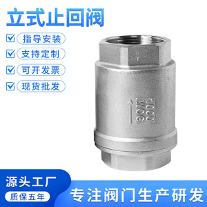 Clapet anti-retour Yuhuan DN25 50 en acier inoxydable, type vertical, pour pompes à eau et conduites - Product Image 2