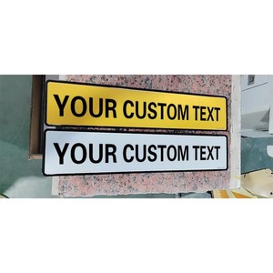 Voertuig Nummerplaat Custom Aluminium Wit Zwart Nummer Letter Matrijs Auto Reflecterende Kentekenplaat - Product Image 2