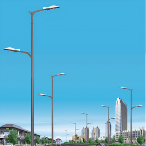 Mât de lampadaire en acier galvanisé de haute qualité, personnalisé, extérieur, 3m-15m, bras unique, garantie 10 ans, 50kg, 170lm/W - Product Image 1