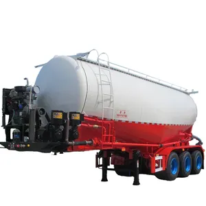 China Supplier 28-60CBM Dry Powder Tanker Truck / Bulk Transport Cement Trailer With Warranty