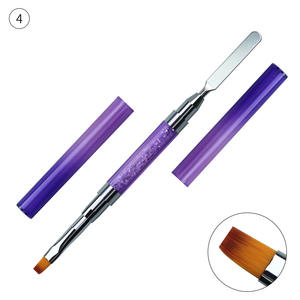 المزدوج انتهت رئيس مسمار فرشاة فنية جل الأشعة فوق البنفسجية من الإكليريك التمديد بناء قلم رسم فرشاة إزالة ملعقة عصا جميع ل الأظافر أدوات - Product Image 6