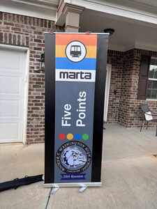 Heavy Duty Weatherproof Strong Base Easy Install Roll-up <b>Banner</b> for Car Exhibition - Product Image 5