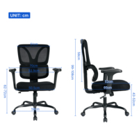 Chaise de bureau ergonomique avec accoudoir réglable et soutien lombaire 2D nouvelle chaise de conférence pour visiteurs