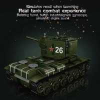 Mould King 20026 Modèle de char d'assaut KV-2 de la Seconde Guerre mondiale télécommandé, jouets de construction DIY, blocs de construction, ensembles de briques