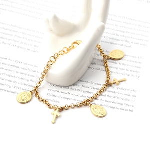 Simple Fashion Stainless Steel Women Creative <b>Cross</b> Charm <b>Bracelet</b> Chain <b>Bracelet</b> - Product Image 6