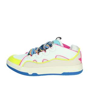 Sneakers Donna SASS240737 Bianco Giallo in Tela, Scarpe Trendy - Product Image 1