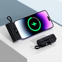 Mini Banco de Energía Portátil Desechable con Batería de Li-Polímero, Entrada/Salida de CC de 12W, Cable de Carga Portátil, Diseño Ultrafino