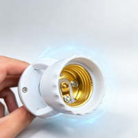 Support de lampe en plastique à capteur infrarouge, support de lampe à induction intelligente, base à vis E27, prise de commande de la lumière, pour salle de bain, garage, couloir, escalier