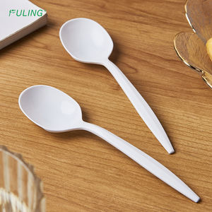FULING मध्यम वजन सफेद 2.5g लिपटे प्लास्टिक कटलरी प्लास्टिक चम्मच डिस्पोजेबल - Product Image 6
