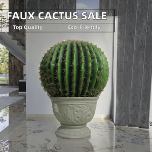 Plantes succulentes artificielles en plastique écologiques de haute qualité pour décoration extérieure, <span class=keywords><strong>boule</strong></span> de bonsaï <span class=keywords><strong>cactus</strong></span>, 50 cm, <span class=keywords><strong>prix</strong></span> d'usine pour anniversaire - Product Image 2