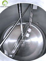 Cuve de mélange industrielle personnalisée en acier inoxydable avec agitateur pour le mélange d'aliments, de boissons, de cosmétiques et de produits chimiques