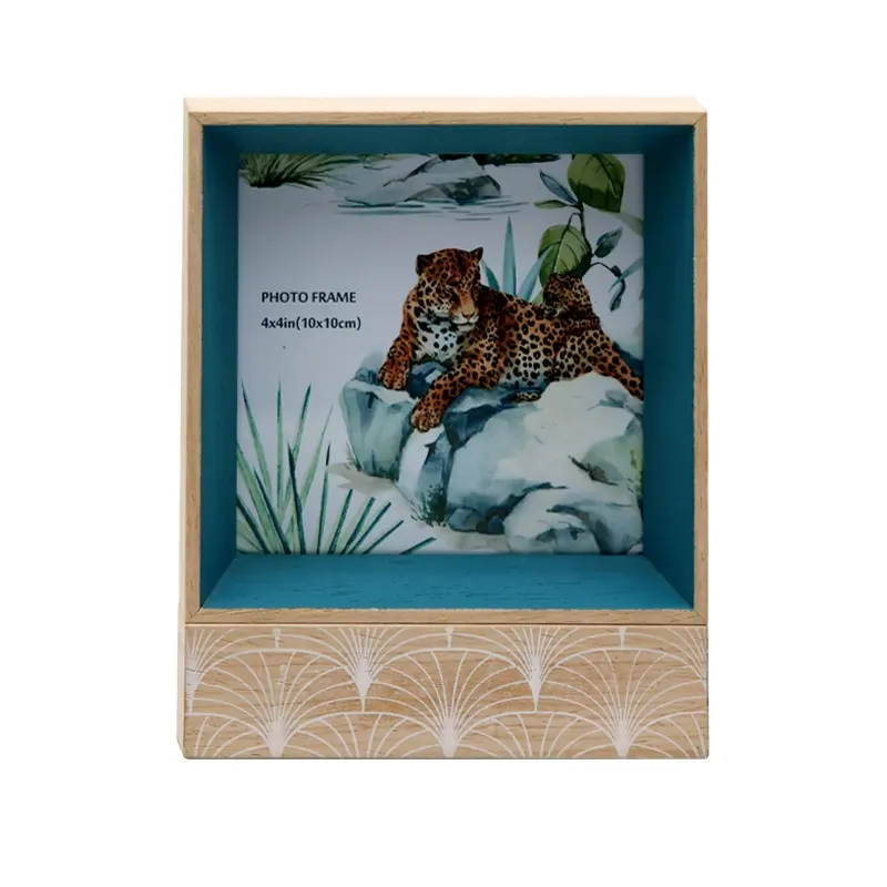 Super Valuable High Quality Shadow Box Wooden Creative Photo Square Picture Frame table display