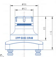 Accessoires pour machines-outils CNC, base de mandrin ER haute précision 4-5 axes TS96-ER40