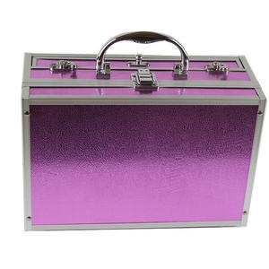 Kotak Penata Rias Wajah Aluminium Pengunci, Kotak Penata Rias & Penata Tato Kuku dengan Cermin & Laci Kosmetik - Product Image 5