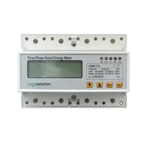 Modbus-Medidor de energía electrónico digital inteligente, control remoto trifásico, 4 tarifas, LEM611YC