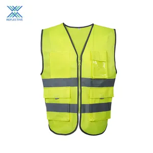 LX Wholesale Low MOQ Engineer Safety Vest EN 20471 Industrial Vest Class 2 Reflective Waistcoat