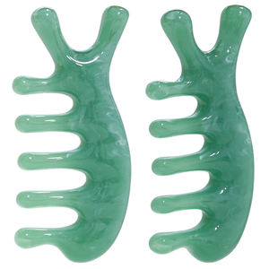 Logo personalizzato forma di delfino in resina pettine massaggio del cuoio capelluto testa meridiano massaggio Gua Sha pettine per donne uomini crescita dei capelli - Product Image 6