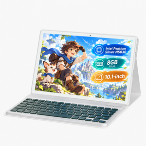 มีสินค้าในสต็อก แท็บเล็ตพีซีระบบสัมผัสขนาด 10.1 นิ้ว Intel N5030 8GB 128GB Windows 11 พร้อมขาตั้งคีย์บอร์ดฟรี แล็ปท็อปพกพา 2 in 1 - Product Image 1