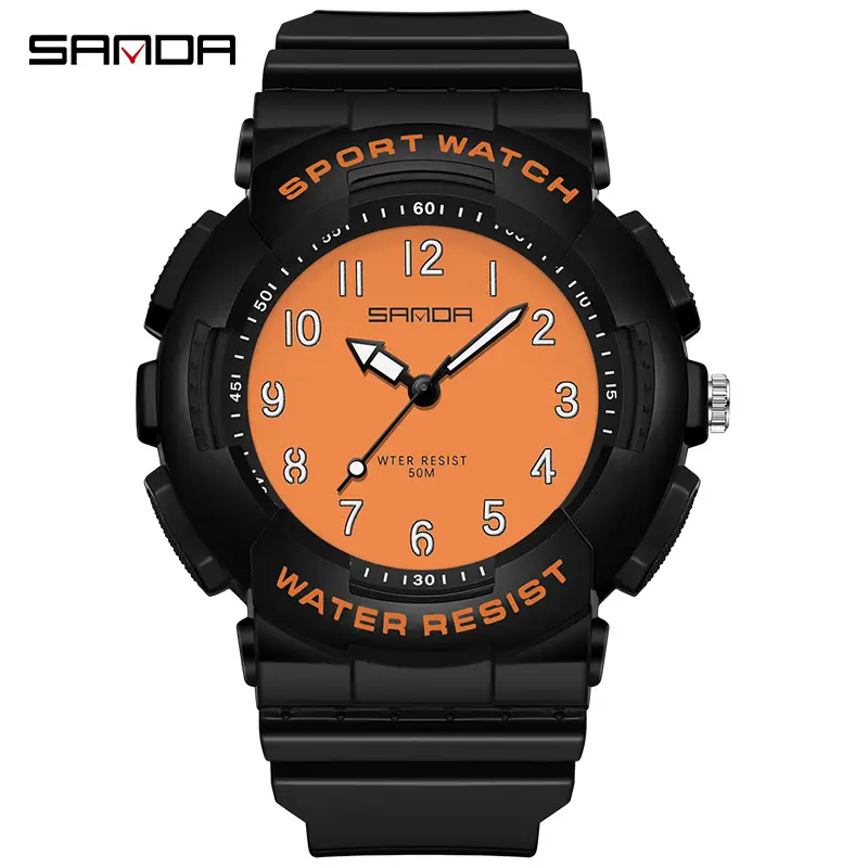 Offre Spéciale tout nouveau modèle Sanda 6094 Reloj pour adolescent filles résistant à l'eau mode Sports de plein air Quartz mouvement temps montre