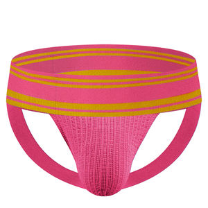 Homens Roupa Interior 4.5cm Cintura Listrada Jockstrap Sexy Urso Jockstrap Cor Sólida Baixa Cintura Algodão Sexy Gay <span class=keywords><strong>Men</strong></span> Jockstrap - Product Image 2