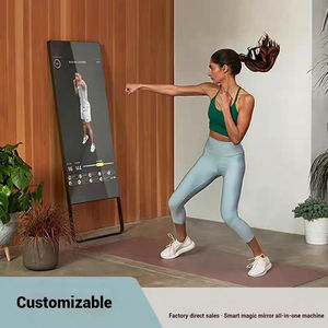 대화 형 4K <span class=keywords><strong>Android</strong></span> 스마트 미러 플로어 스탠딩 AI 터치 스크린 가상 메이크업 시험 드레싱 룸 애니메이션 표시 - Product Image 3
